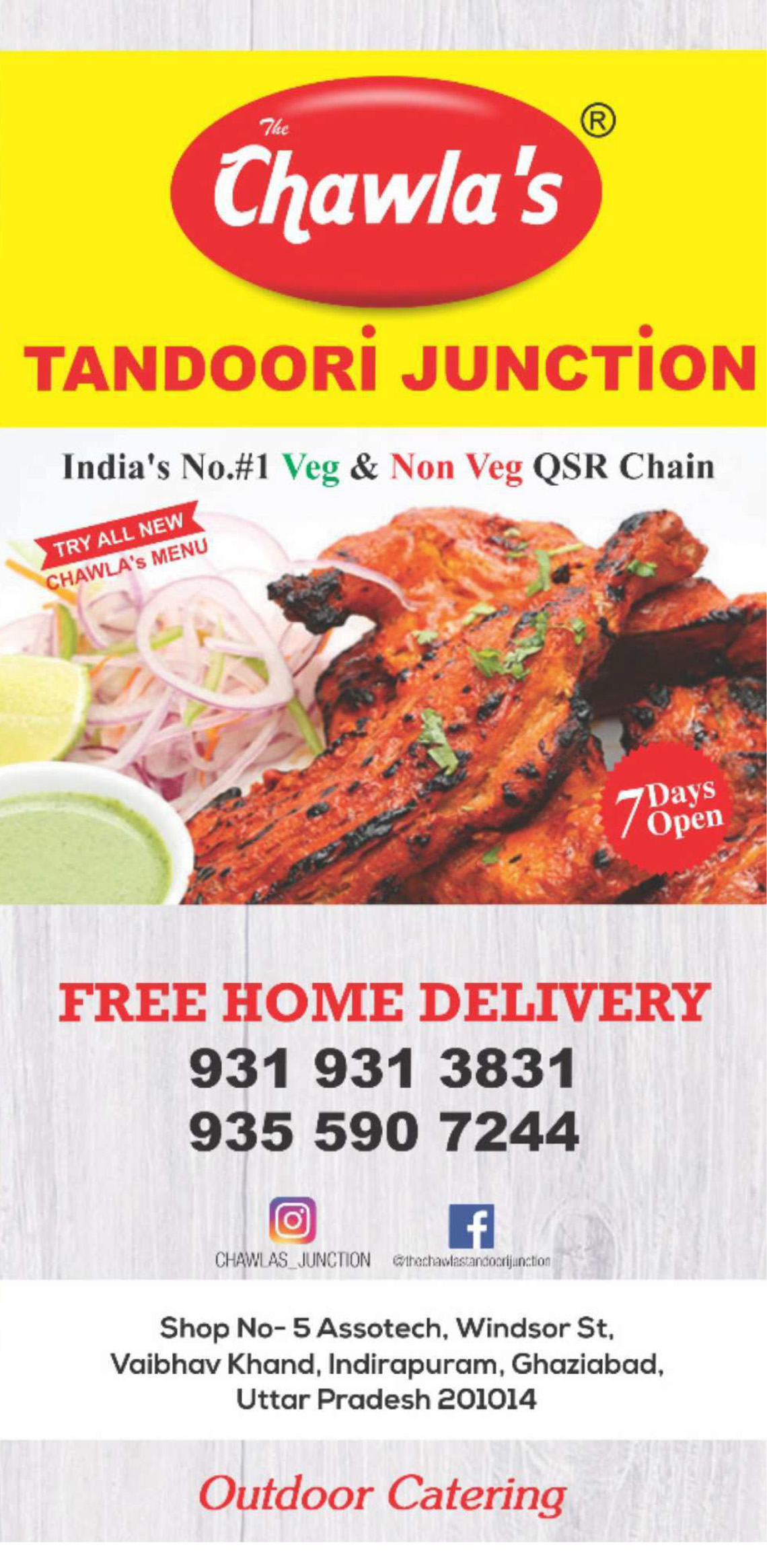 Chawla's Menu